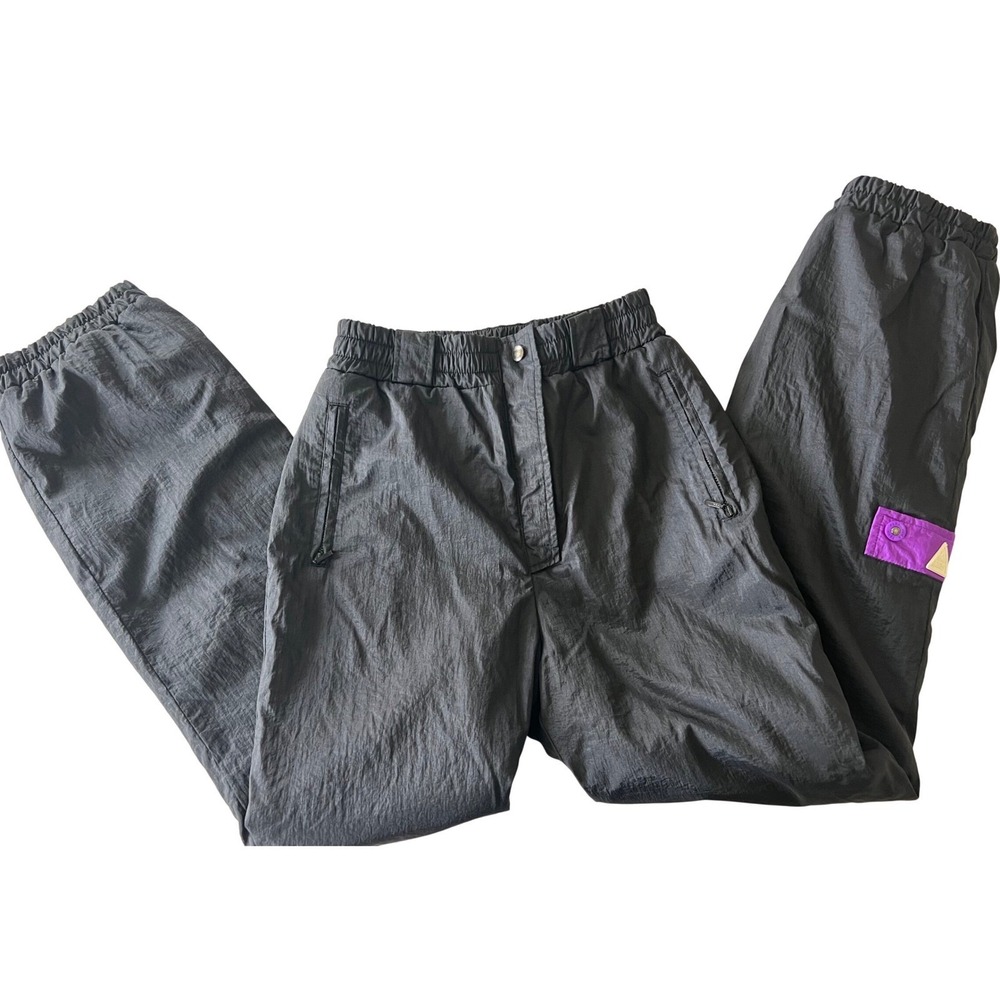 Fera Sportswear Ski Pants Black Purple Logo VTG Womens‎ Size S
